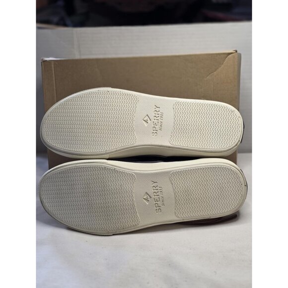 NEW SPERRY TOP-SIDER MENS WOOL TWEED SNEAKERS WITH LEATHER TRIM & WHITE SOLES 10 - Picture 2 of 5